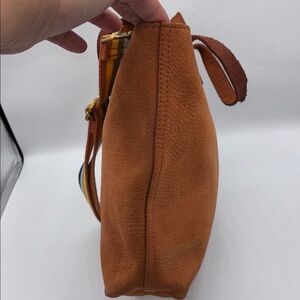 Madewell Orange Tote with Multicolor Strap